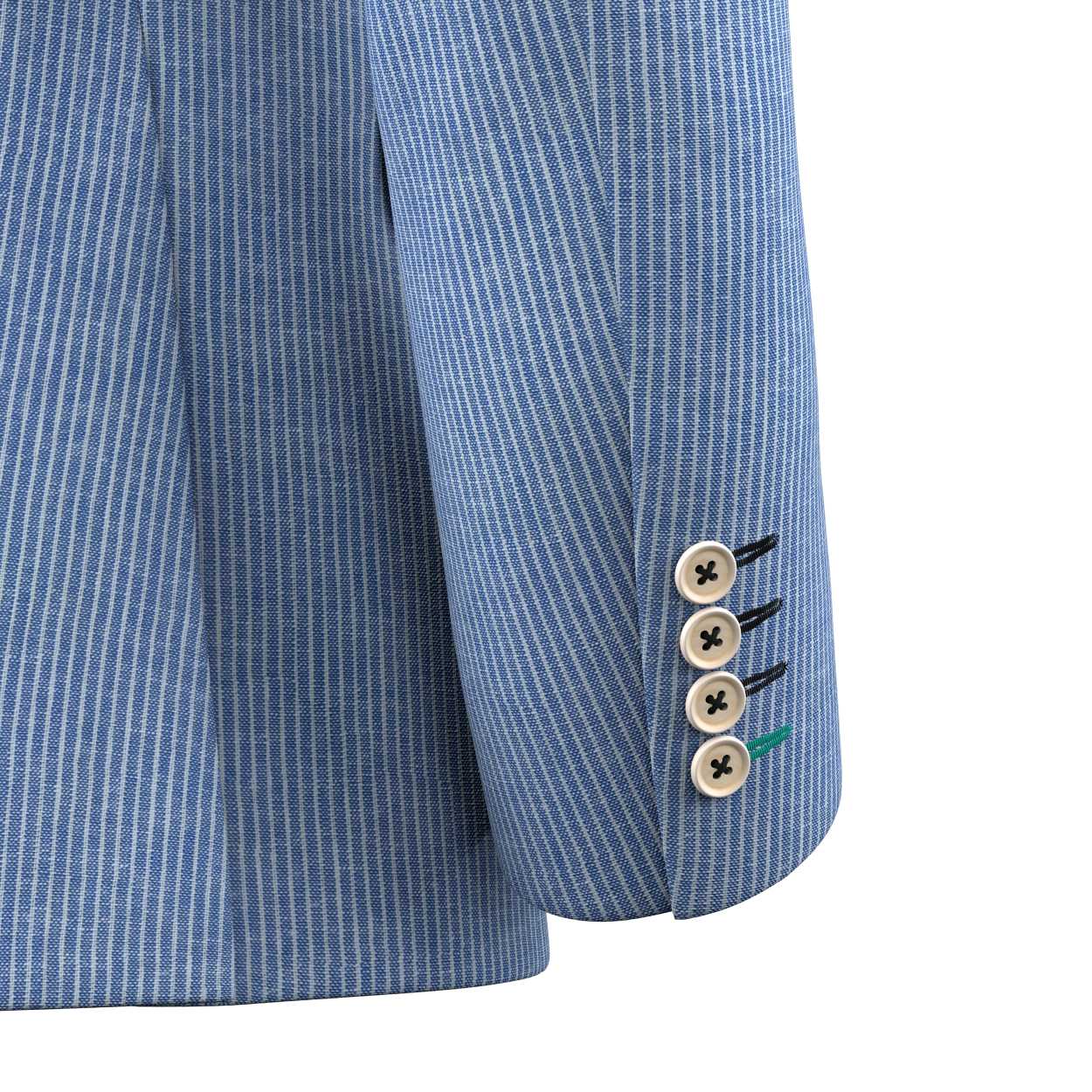 Astor Azure Striped Linen Jacket - SARTORO