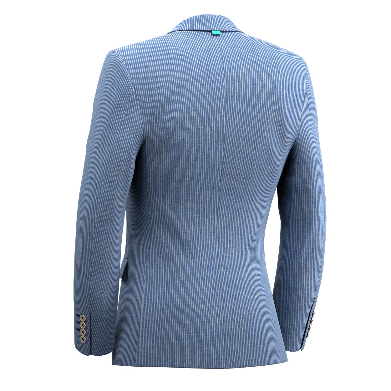 Astor Azure Striped Linen Jacket - SARTORO