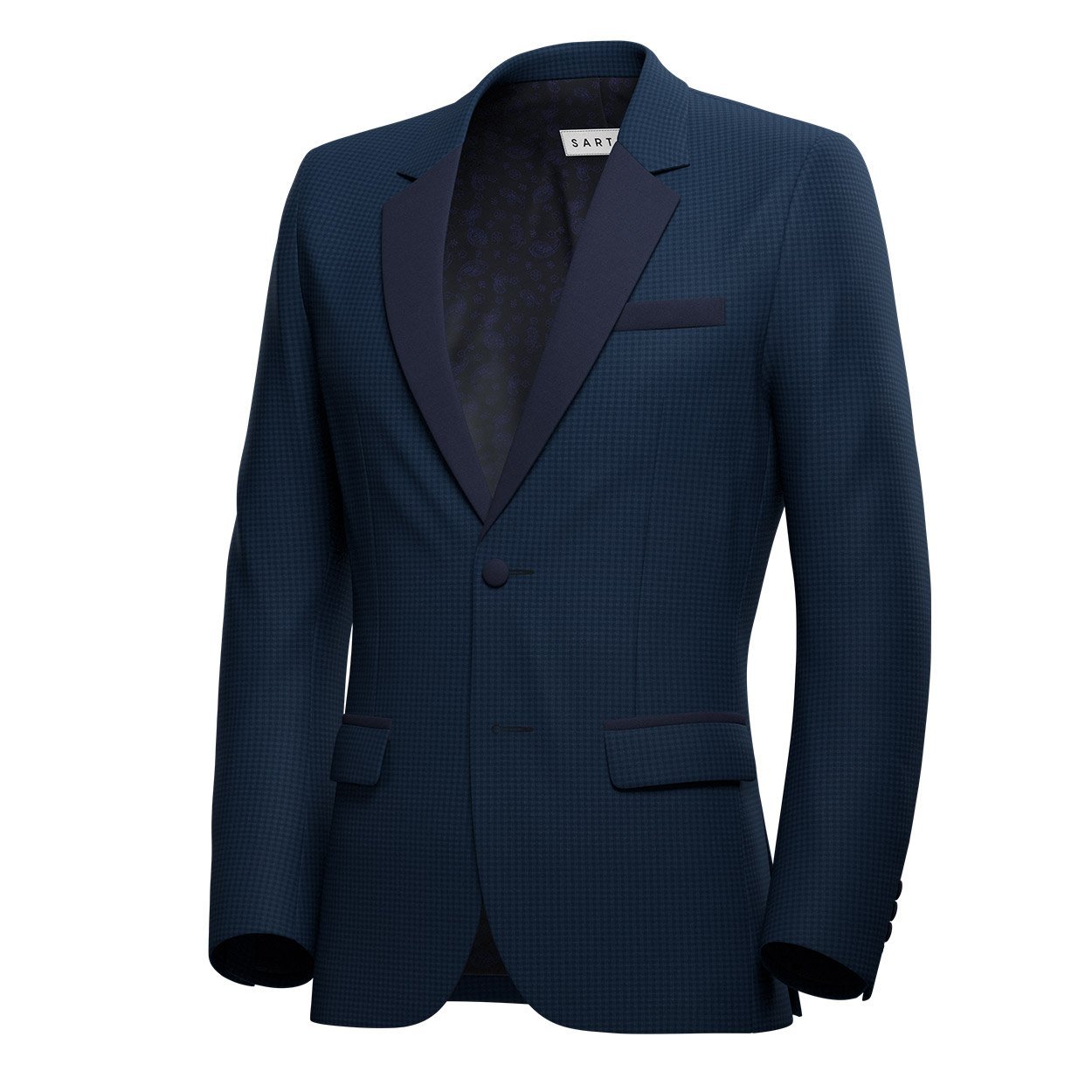 Astor Blue Microcheck Tuxedo - SARTORO