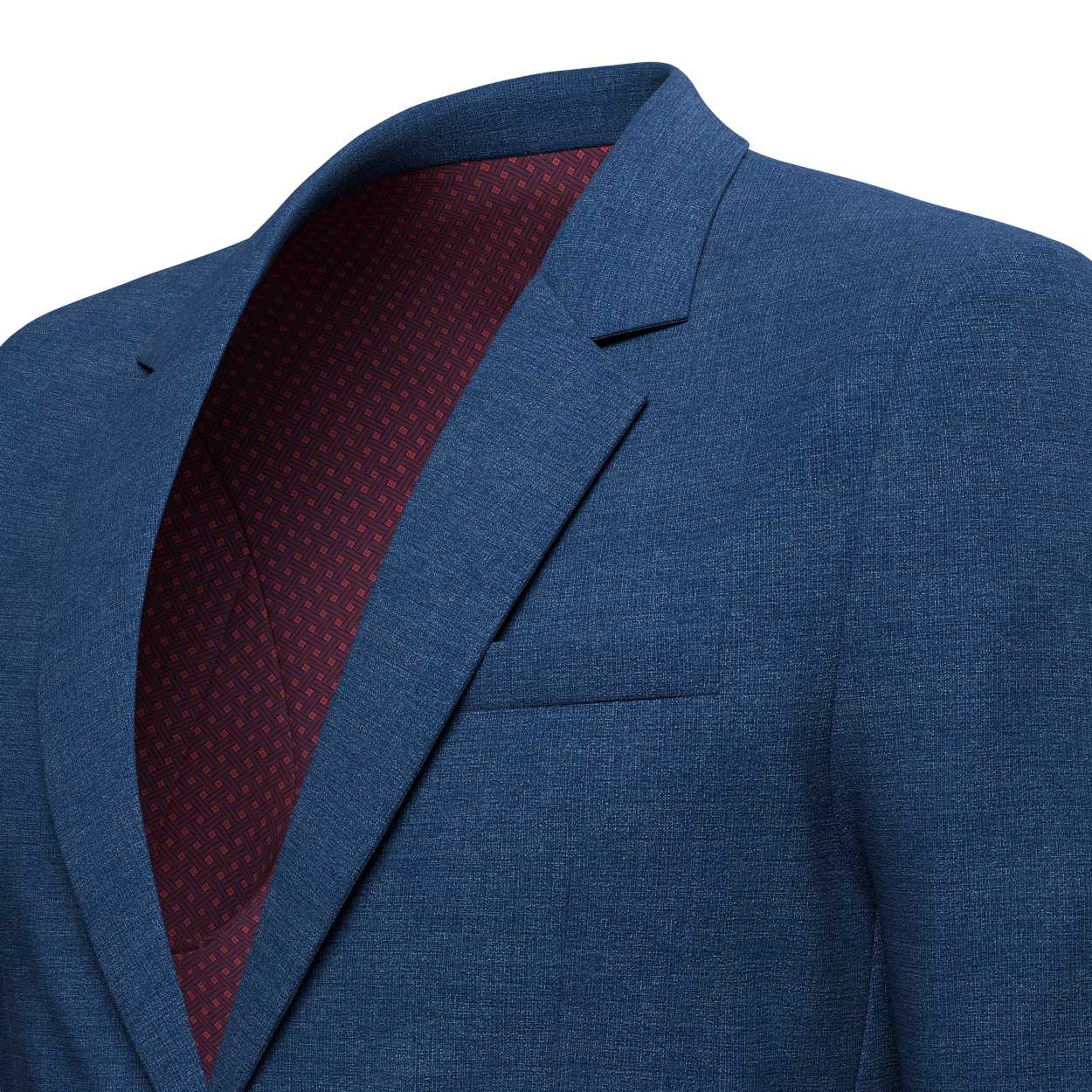 Astor Deep Blue Crosshatch Jacket - SARTORO