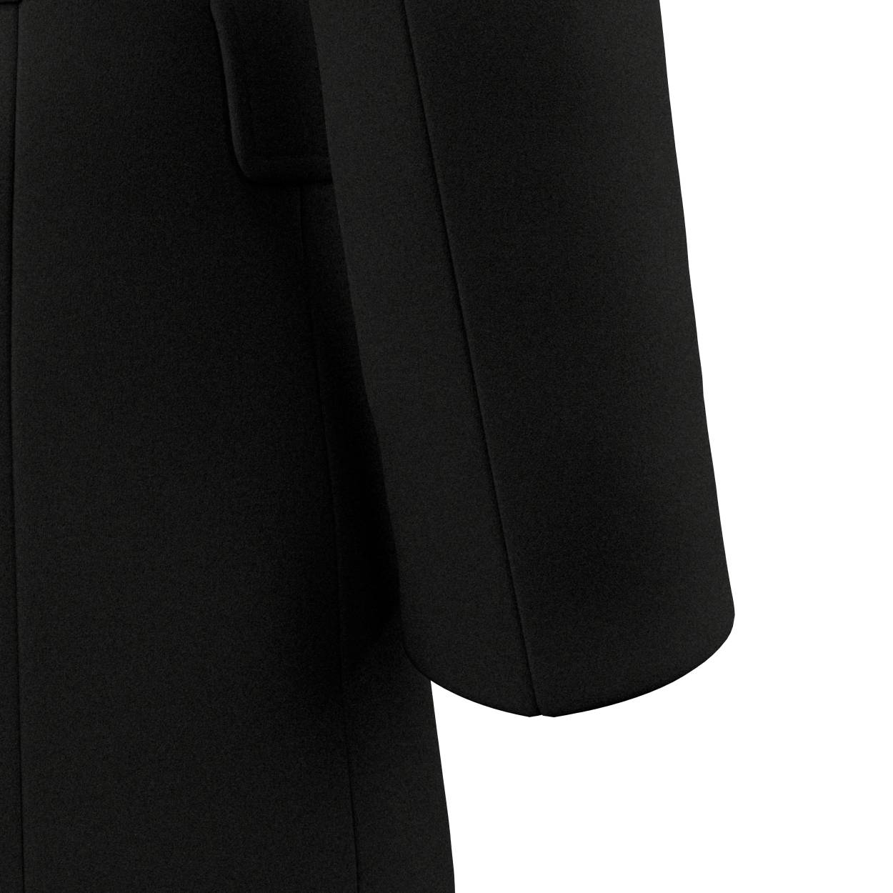 Black Wool Peacoat - SARTORO