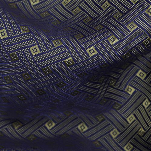 Blue & Gold Basketweave Tie - SARTORO