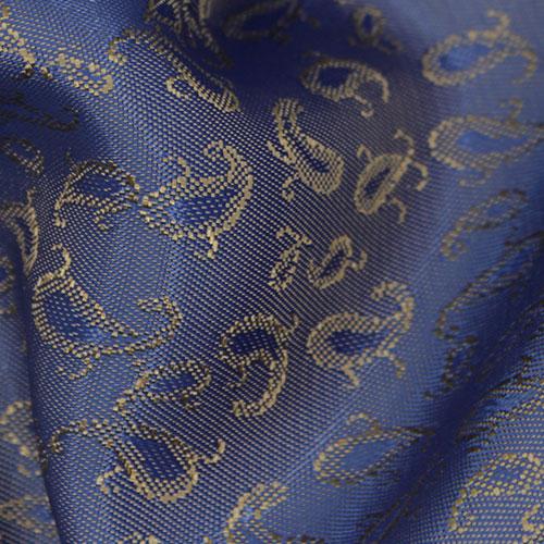 Blue & Gold Paisley Floral Tie - SARTORO