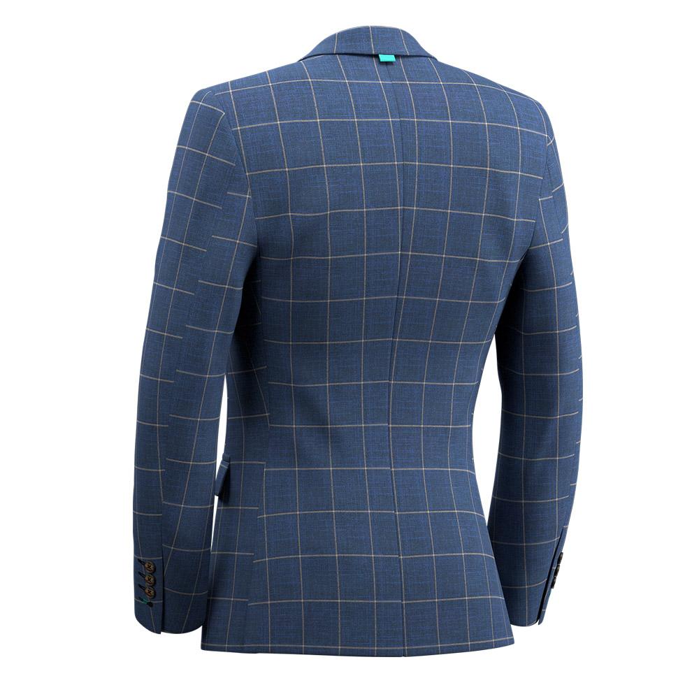 Bowery Lapis Blue Windowpane Jacket - SARTORO