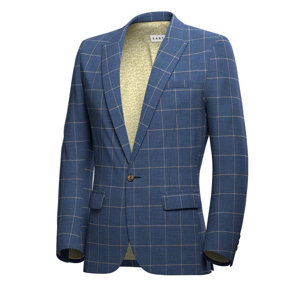 Bowery Lapis Blue Windowpane Jacket - SARTORO