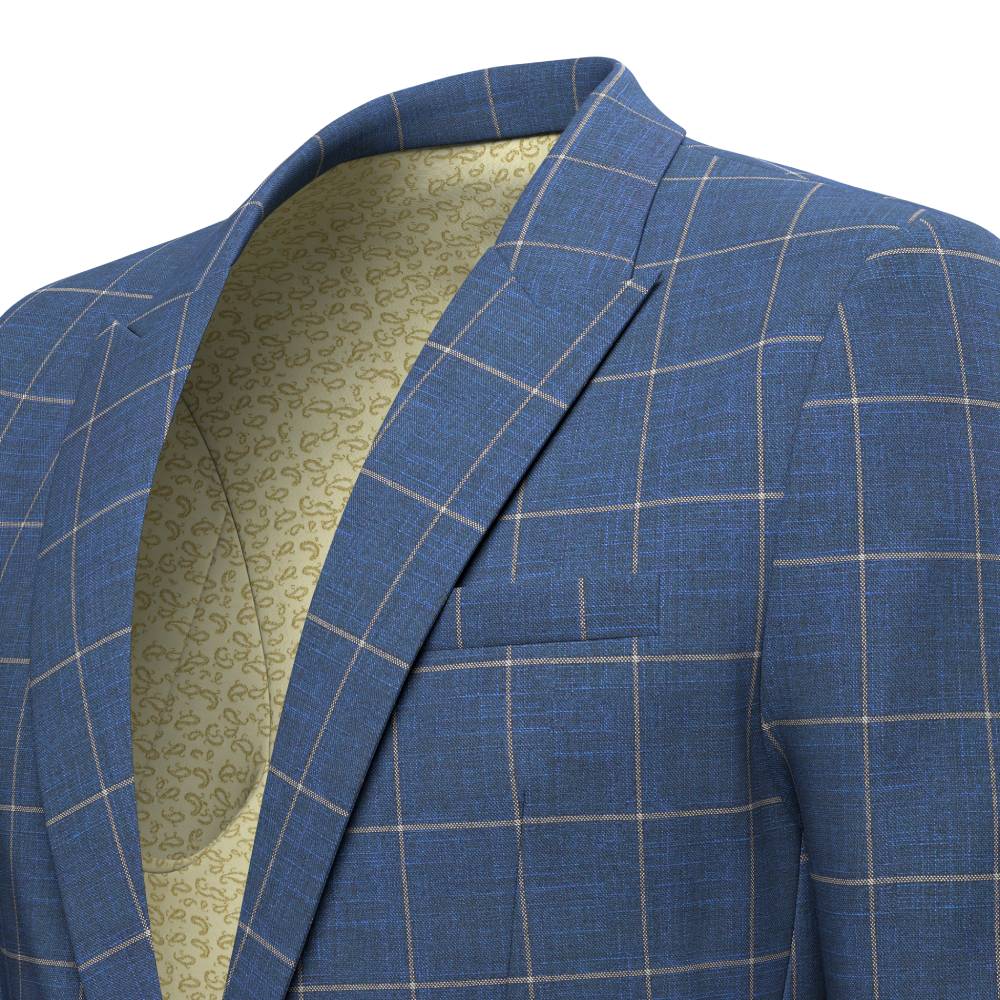 Bowery Lapis Blue Windowpane Jacket - SARTORO