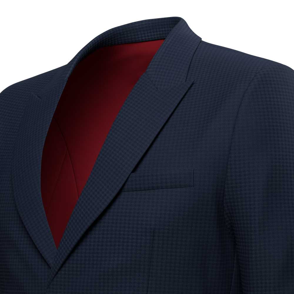 Broadway Navy Microcheck Suit - SARTORO