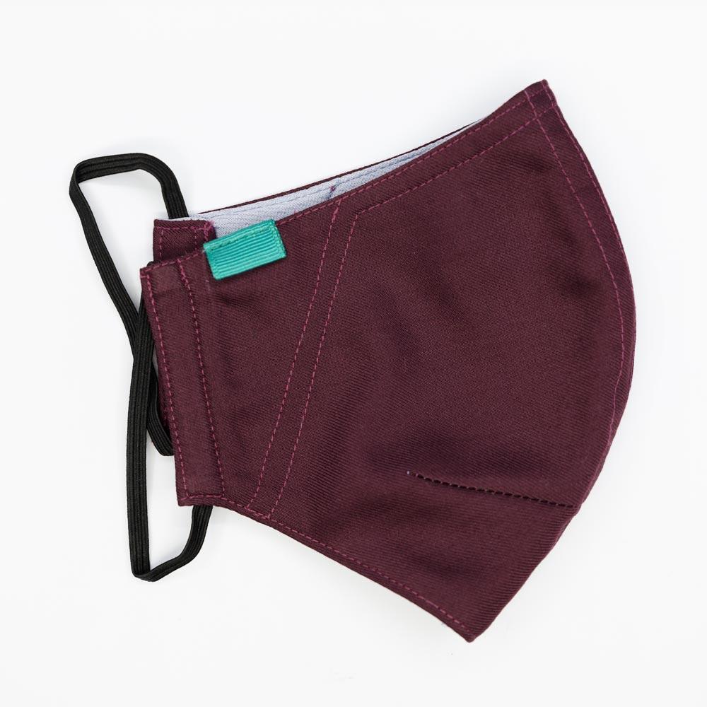 Burgundy Twill Everyday Mask - SARTORO