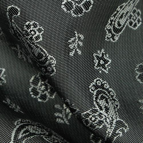 Dark Grey & White Paisley Floral Tie - SARTORO
