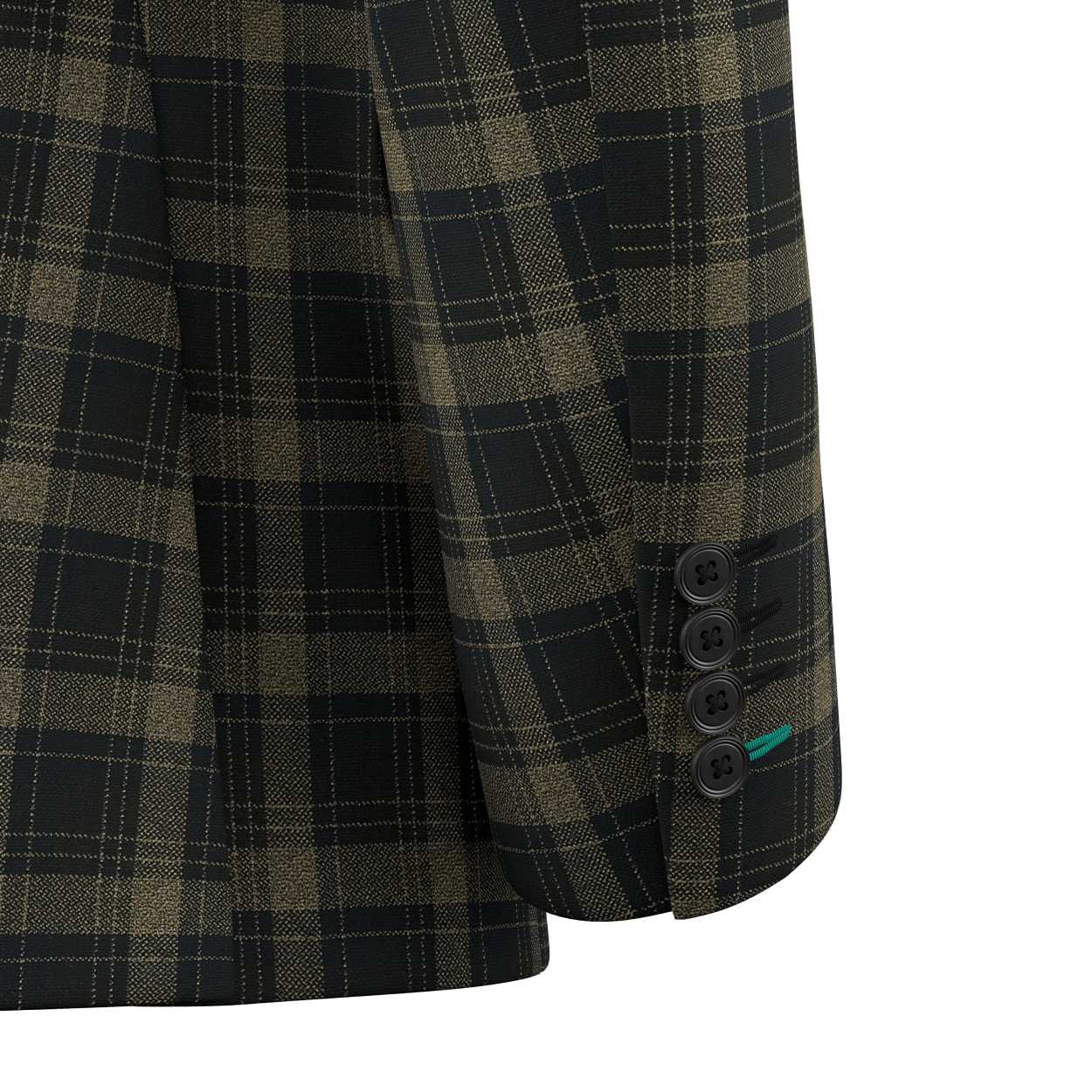Ellis Black & Gold Check Jacket - SARTORO
