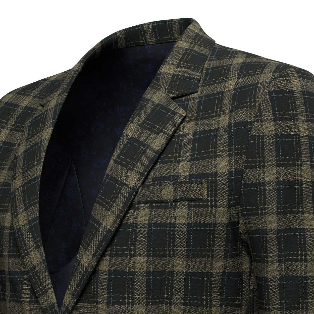 Ellis Black & Gold Check Suit - SARTORO