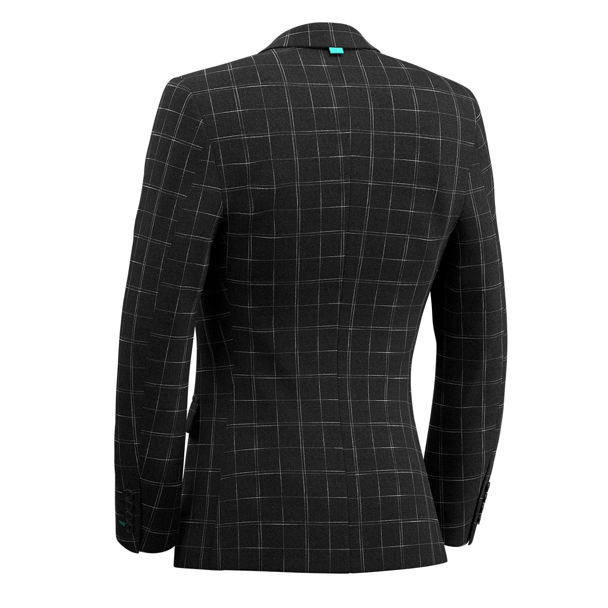 Ellis Charcoal Flannel Windowpane Suit - SARTORO