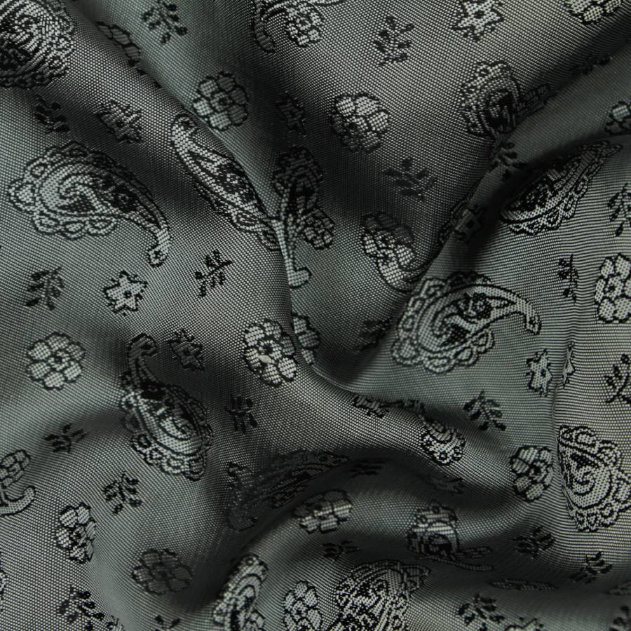 Paisley Light Grey Pocket Square - SARTORO