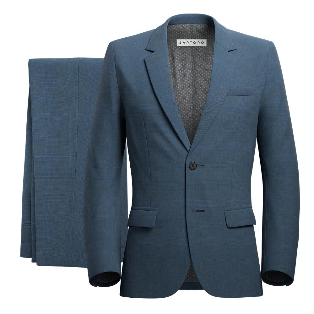 Astor Air Force Blue Prince of Wales Suit - SARTORO