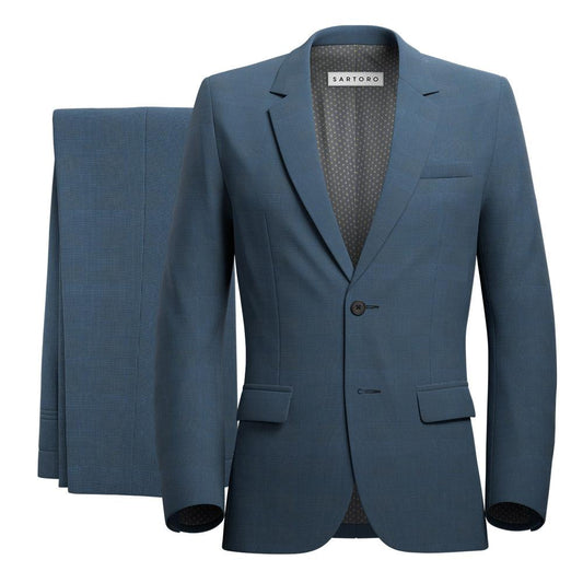 Astor Air Force Blue Prince of Wales Suit - SARTORO
