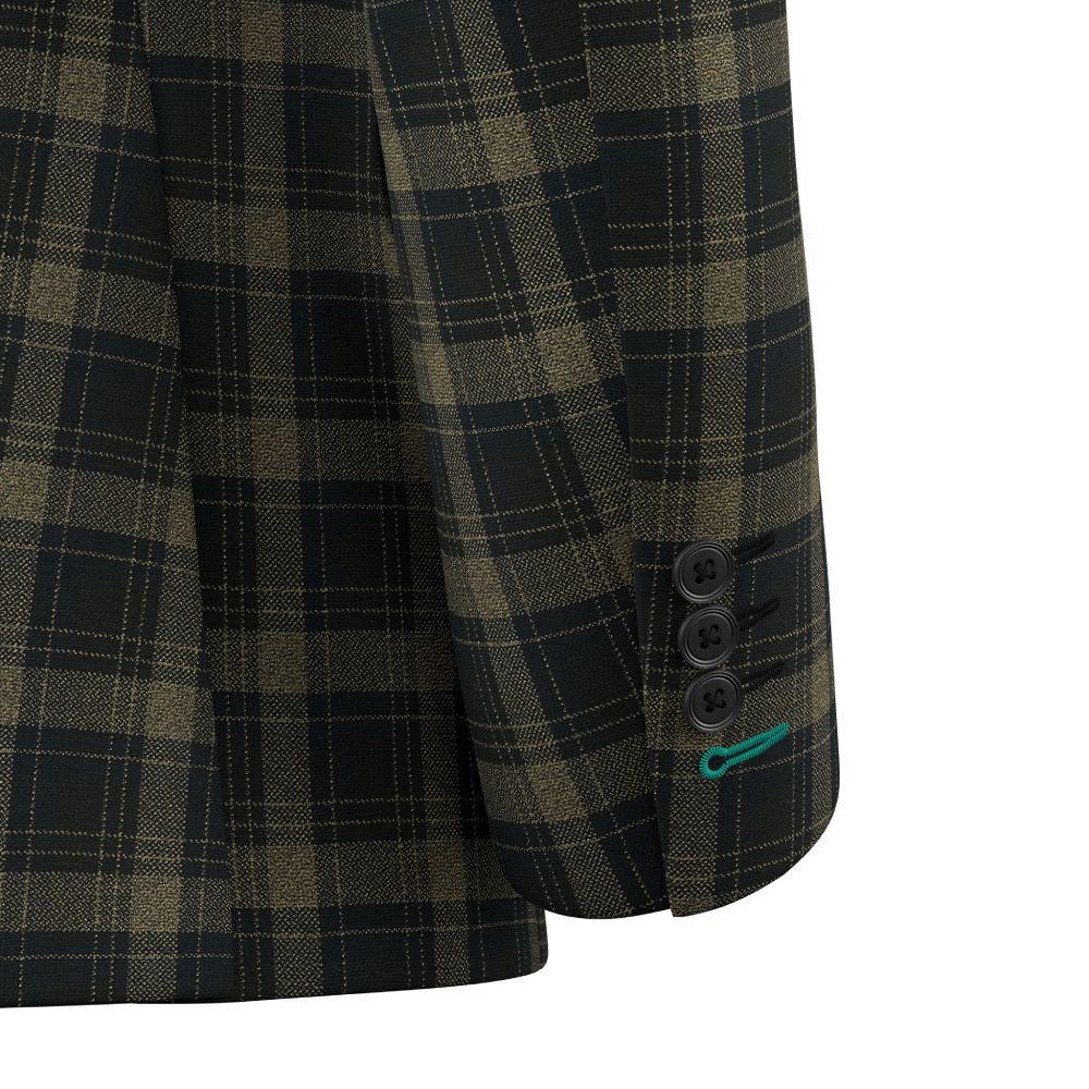 Astor Black & Gold Check Jacket - SARTORO