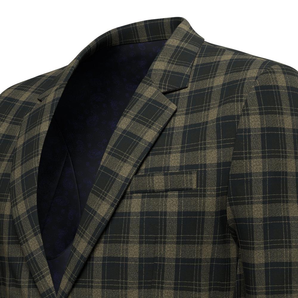 Astor Black & Gold Check Jacket - SARTORO