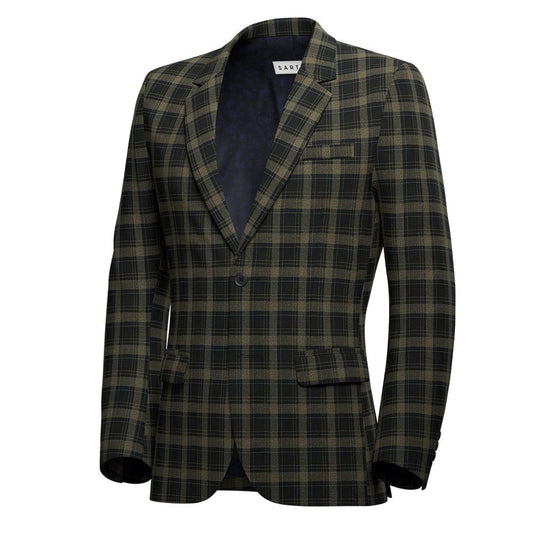Astor Black & Gold Check Jacket - SARTORO