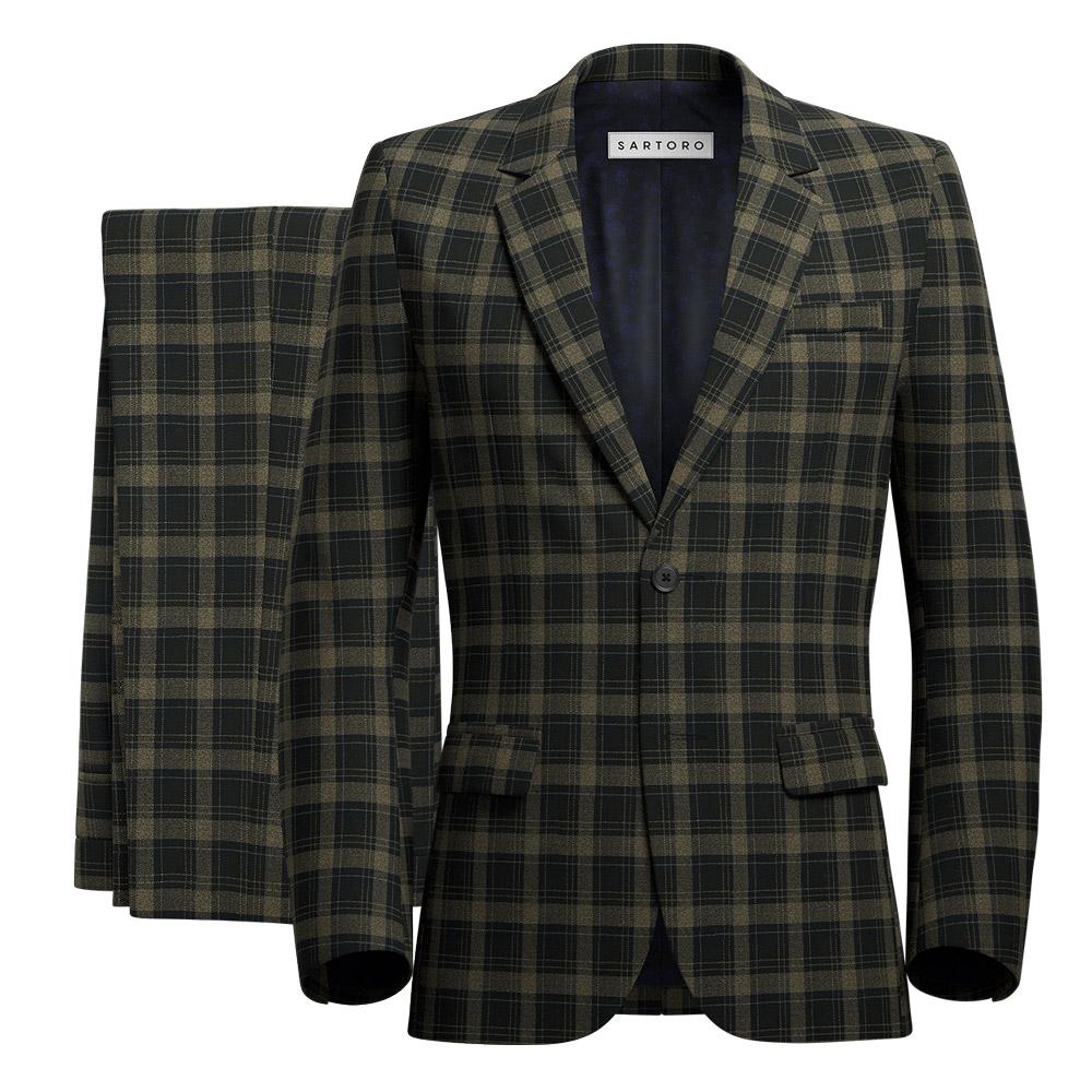Astor Black & Gold Check Suit - SARTORO