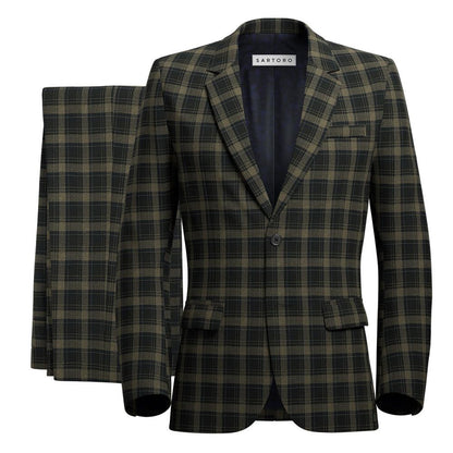 Astor Black & Gold Check Suit - SARTORO
