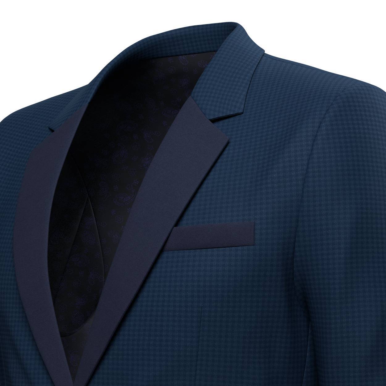 Astor Blue Microcheck Tuxedo - SARTORO