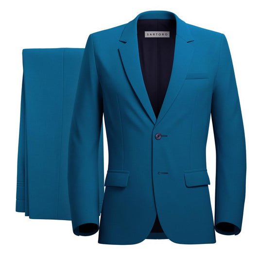 Astor Blue Sapphire Twill Suit - SARTORO