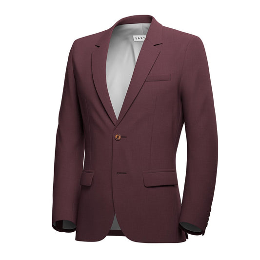 Astor Burgundy Twill Jacket - SARTORO