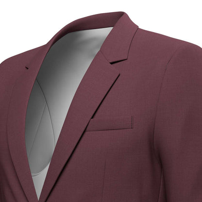 Astor Burgundy Twill Suit - SARTORO