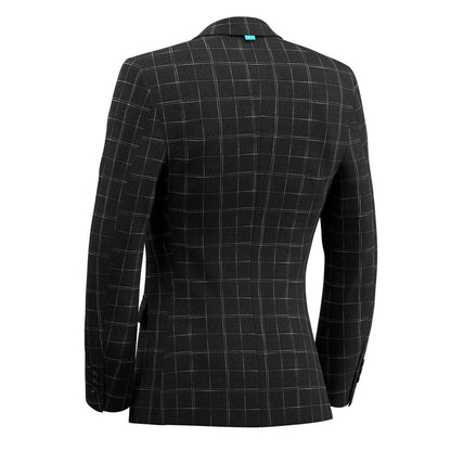 Astor Charcoal Flannel Windowpane Jacket - SARTORO