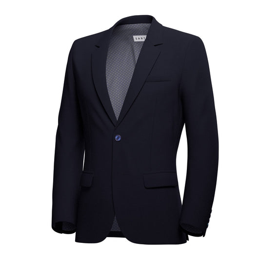 Astor Dark Navy Twill Jacket - SARTORO