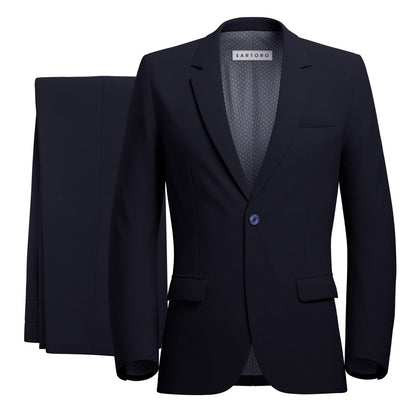 Astor Dark Navy Twill Suit - SARTORO