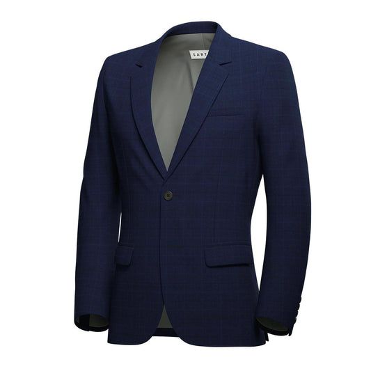 Astor Deep Blue Check Jacket - SARTORO