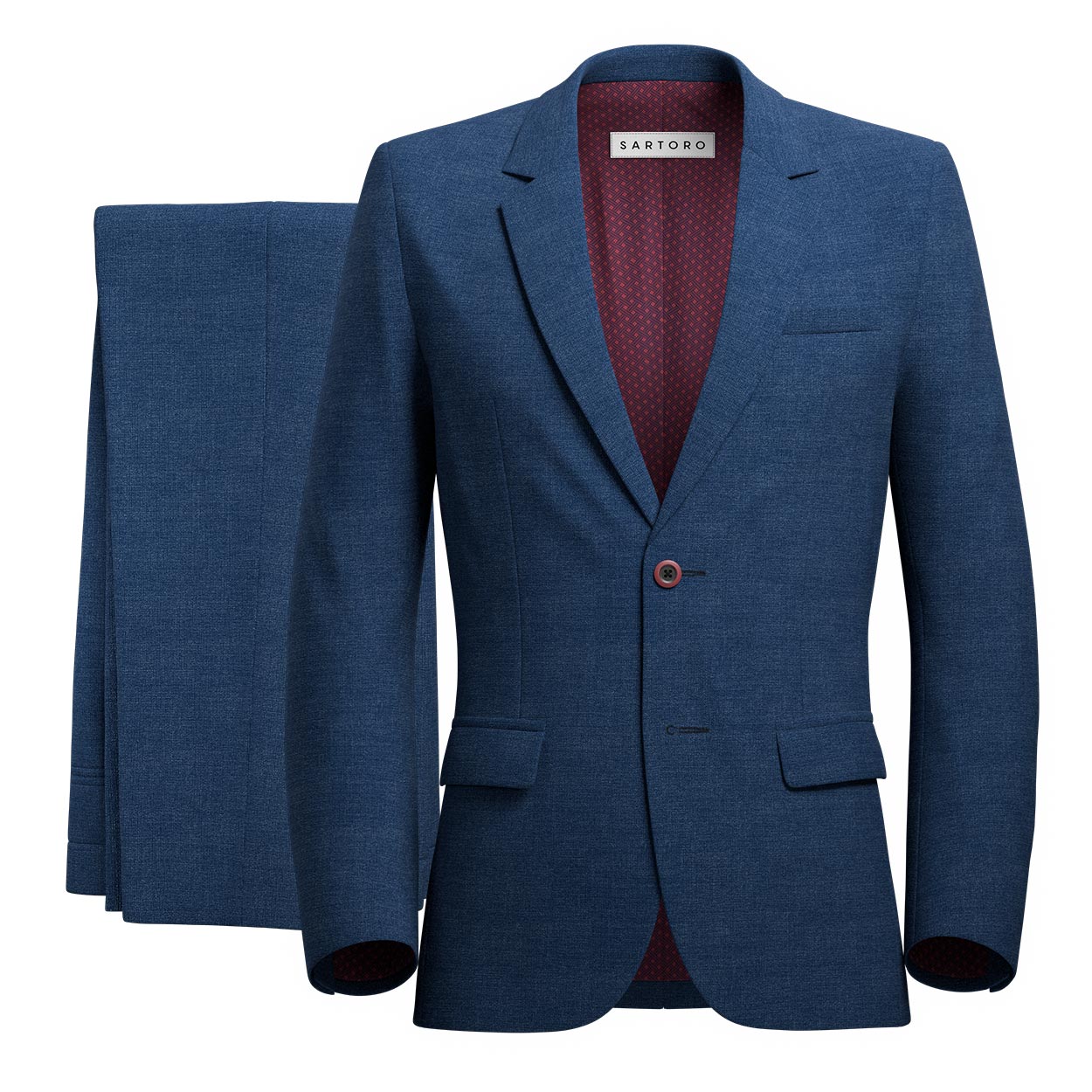 Astor Deep Blue Crosshatch Suit - SARTORO