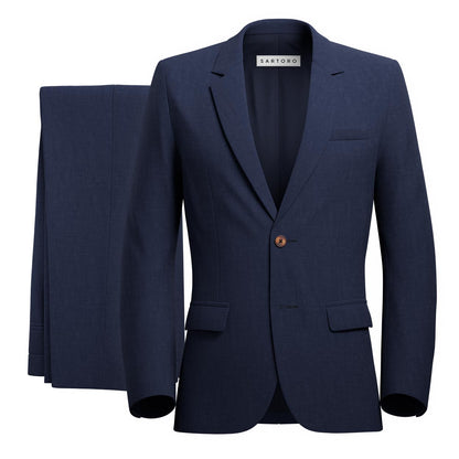 Astor Deep Blue Twill Suit - SARTORO