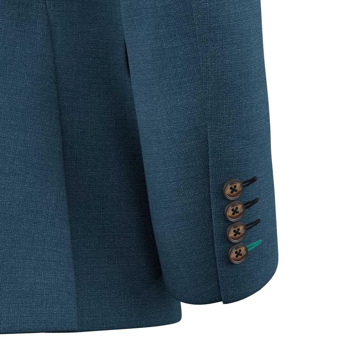 Astor Deep Teal Crosshatch Jacket - SARTORO