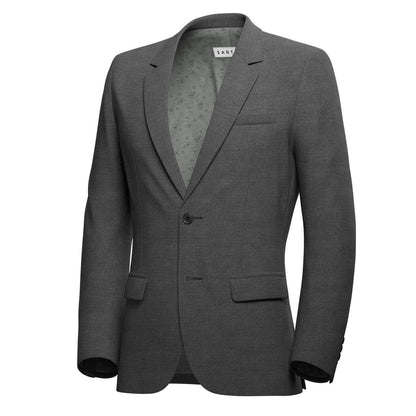 Astor Grey Charcoal Crosshatch Jacket - SARTORO