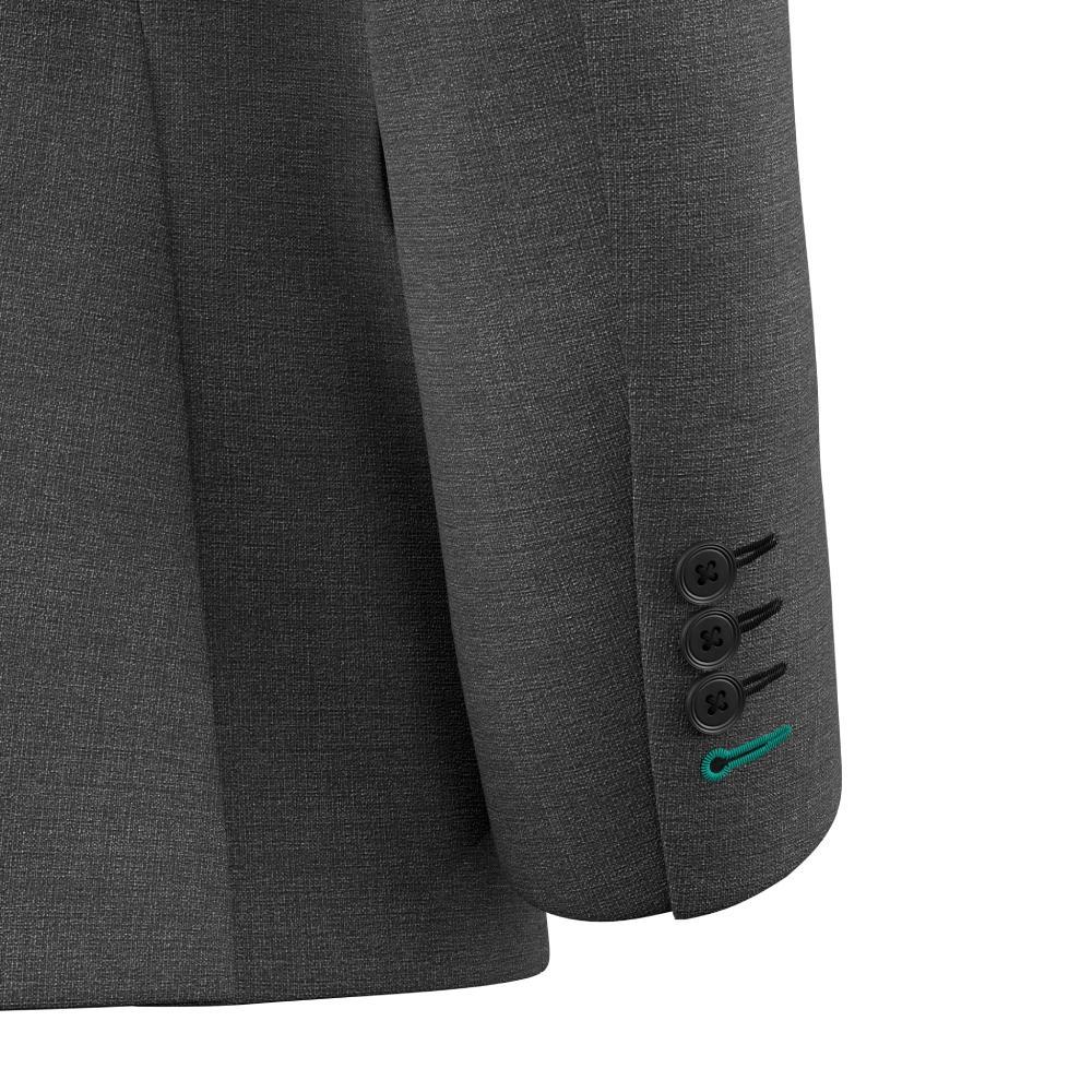 Astor Grey Charcoal Crosshatch Jacket - SARTORO