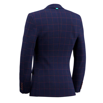 Astor Indigo Blue Windowpane Jacket - SARTORO