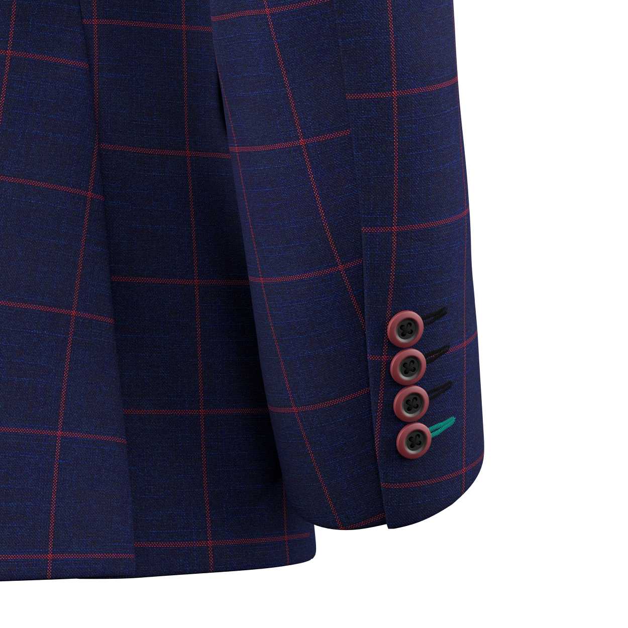 Astor Indigo Blue Windowpane Jacket - SARTORO