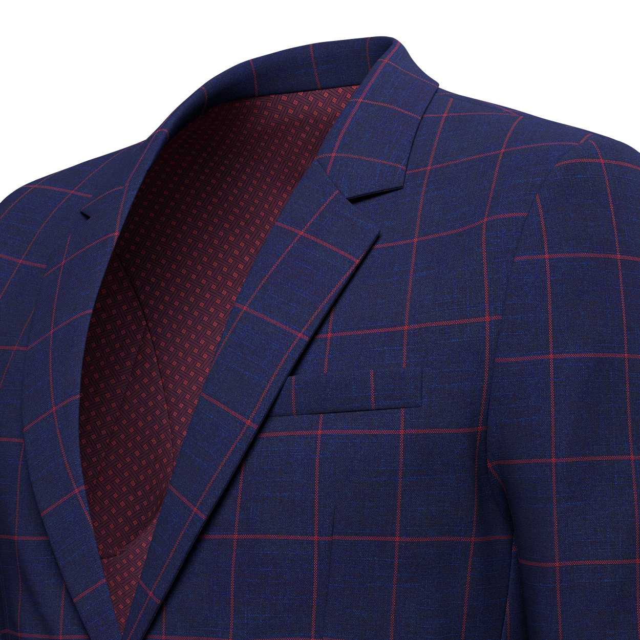 Astor Indigo Blue Windowpane Jacket - SARTORO