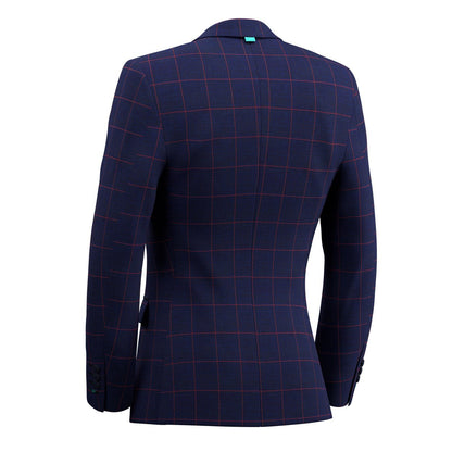 Astor Indigo Blue Windowpane Tuxedo - SARTORO