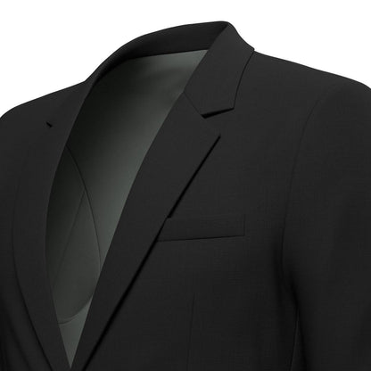 Astor Jet Black Twill Jacket - SARTORO