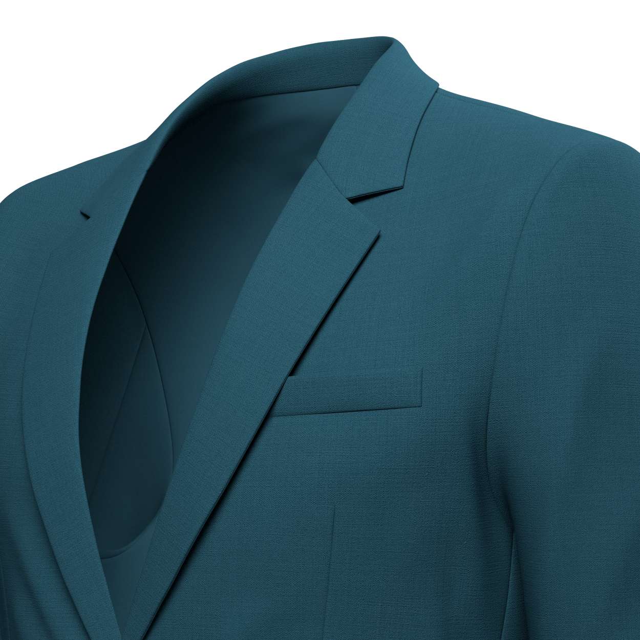 Astor Prussian Teal Twill Jacket - SARTORO