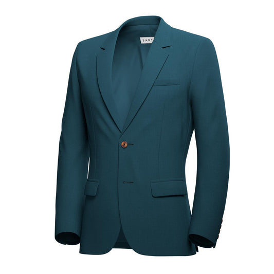 Astor Prussian Teal Twill Jacket - SARTORO