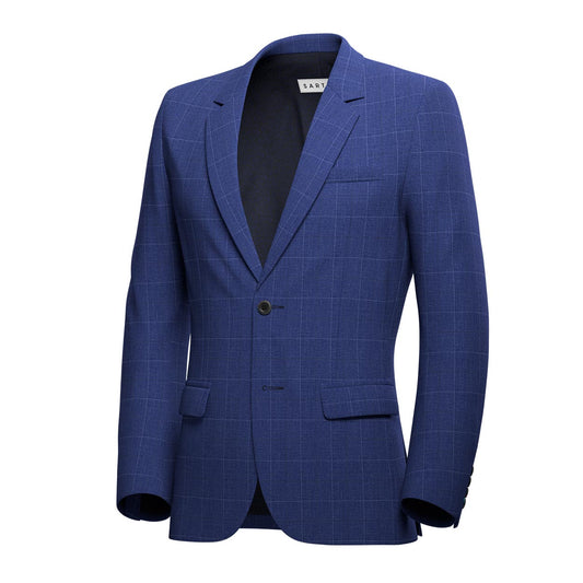 Astor Regal Blue Windowpane Jacket - SARTORO