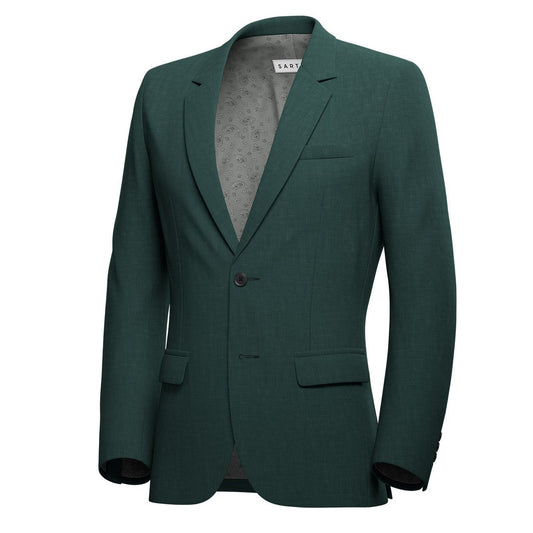 Astor Sacramento Green Sharkskin Jacket - SARTORO