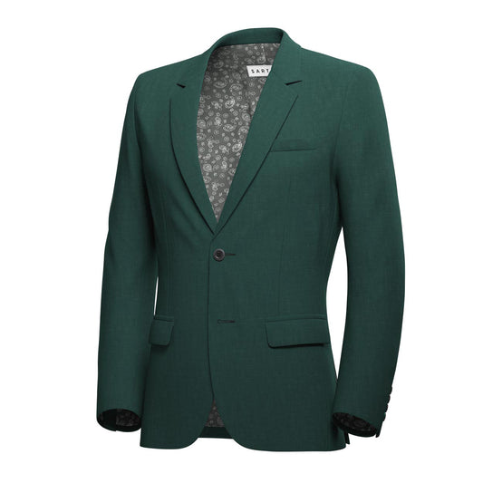 Astor Sacramento Green Sharkskin Jacket - SARTORO