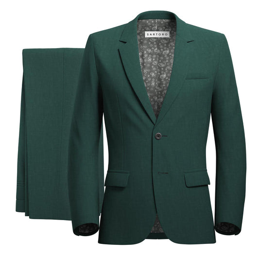 Astor Sacramento Green Sharkskin Suit - SARTORO