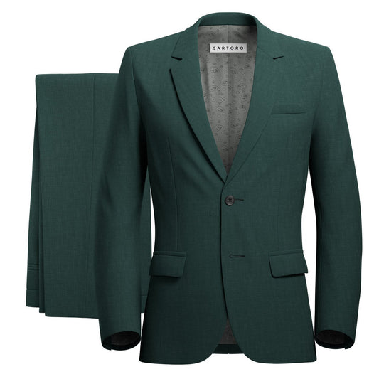 Astor Sacramento Green Sharkskin Suit - SARTORO