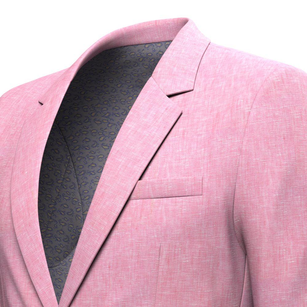 Astor Salmon Linen Jacket - SARTORO